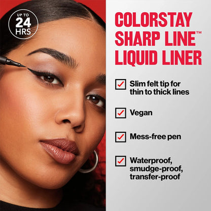 Revlon Colorstay Sharp Line Liquid Eye Pen - Blackest Black