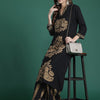 Dhiyona IE Ethnic Motifs Printed Thread Work Kurta with Palazzos
