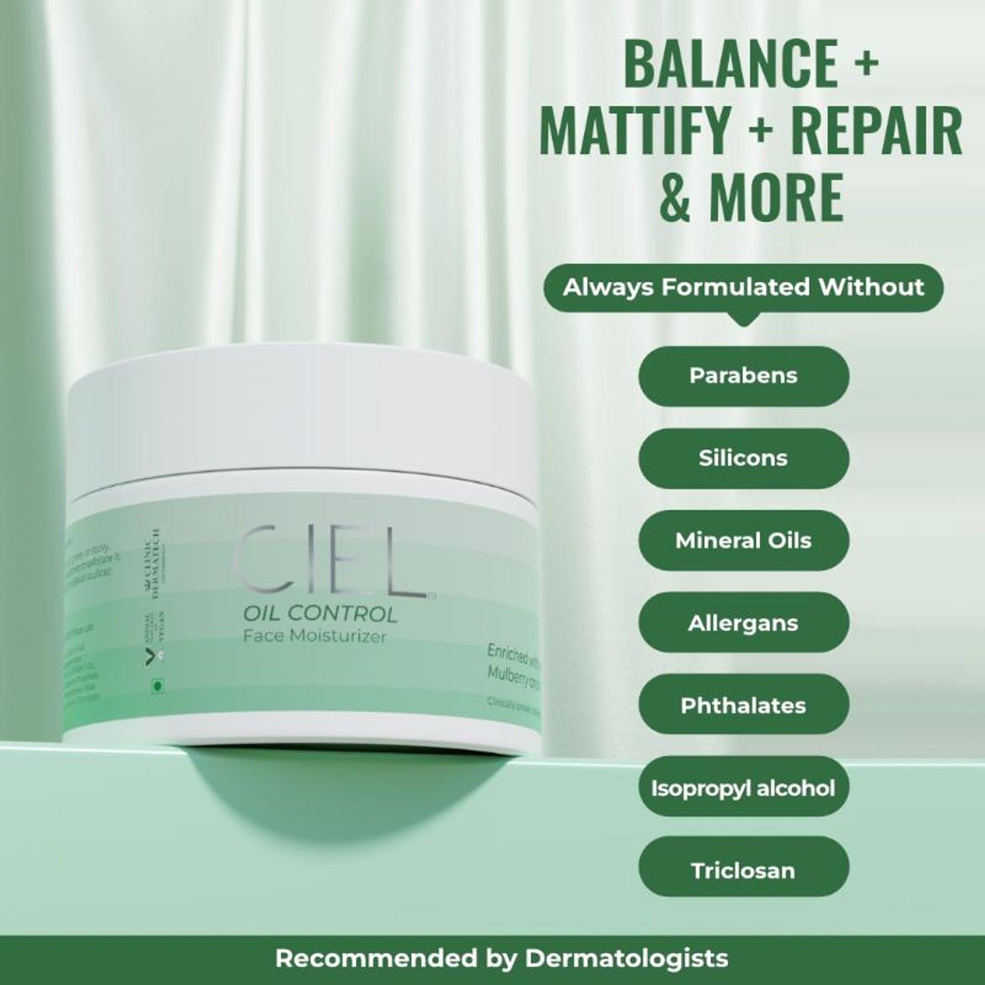Ciel Oil Control Hydrating Face Moisturizer Which Reduces Acne & Blemishes