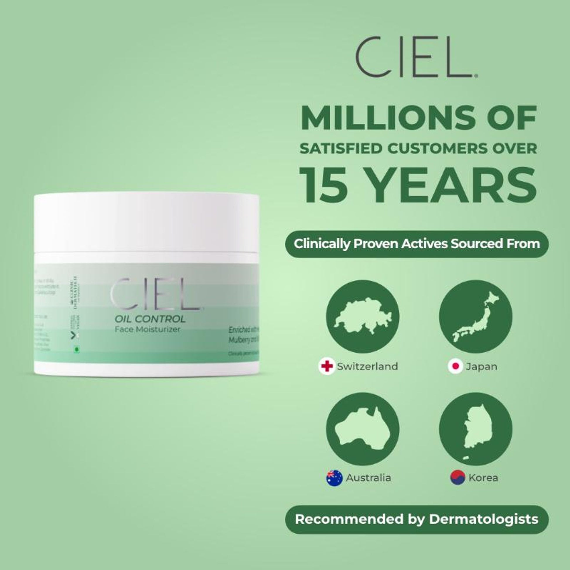 Ciel Oil Control Hydrating Face Moisturizer Which Reduces Acne & Blemishes