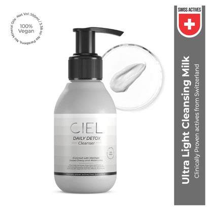 Ciel Daily Detox Gentle Cleanser - Sulphate Free, Removes Makeup, Softens & Detoxifies
