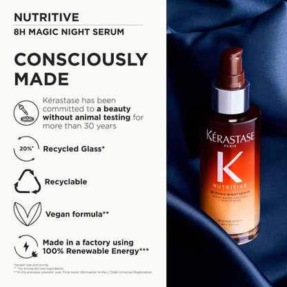 Kerastase Nutritive 8H Magic Night Hair Serum, Overnight leave-in serum, enriched with Niacinamide