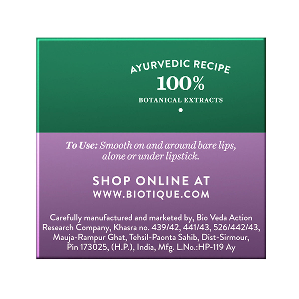 Biotique Bio Berry Plumping Lip Balm Smoothes & Swells Lips