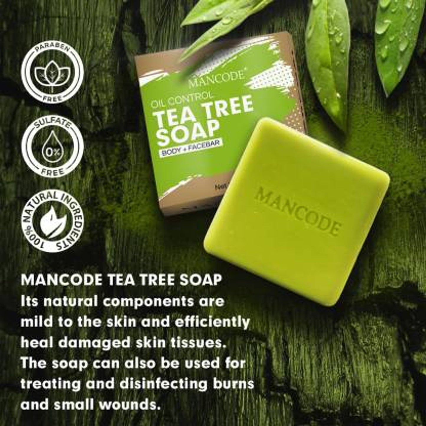 Mancode Tea Tree Oil Control Soap