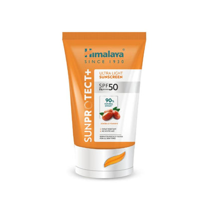 Himalaya Sun Protect+ Ultra Light Sunscreen SPF 50 PA++++ Sweat Resistant,100% No White Cast