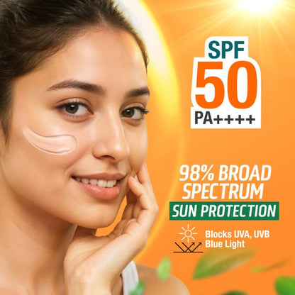 Himalaya Sun Protect+ Ultra Light Sunscreen SPF 50 PA++++ Sweat Resistant,100% No White Cast
