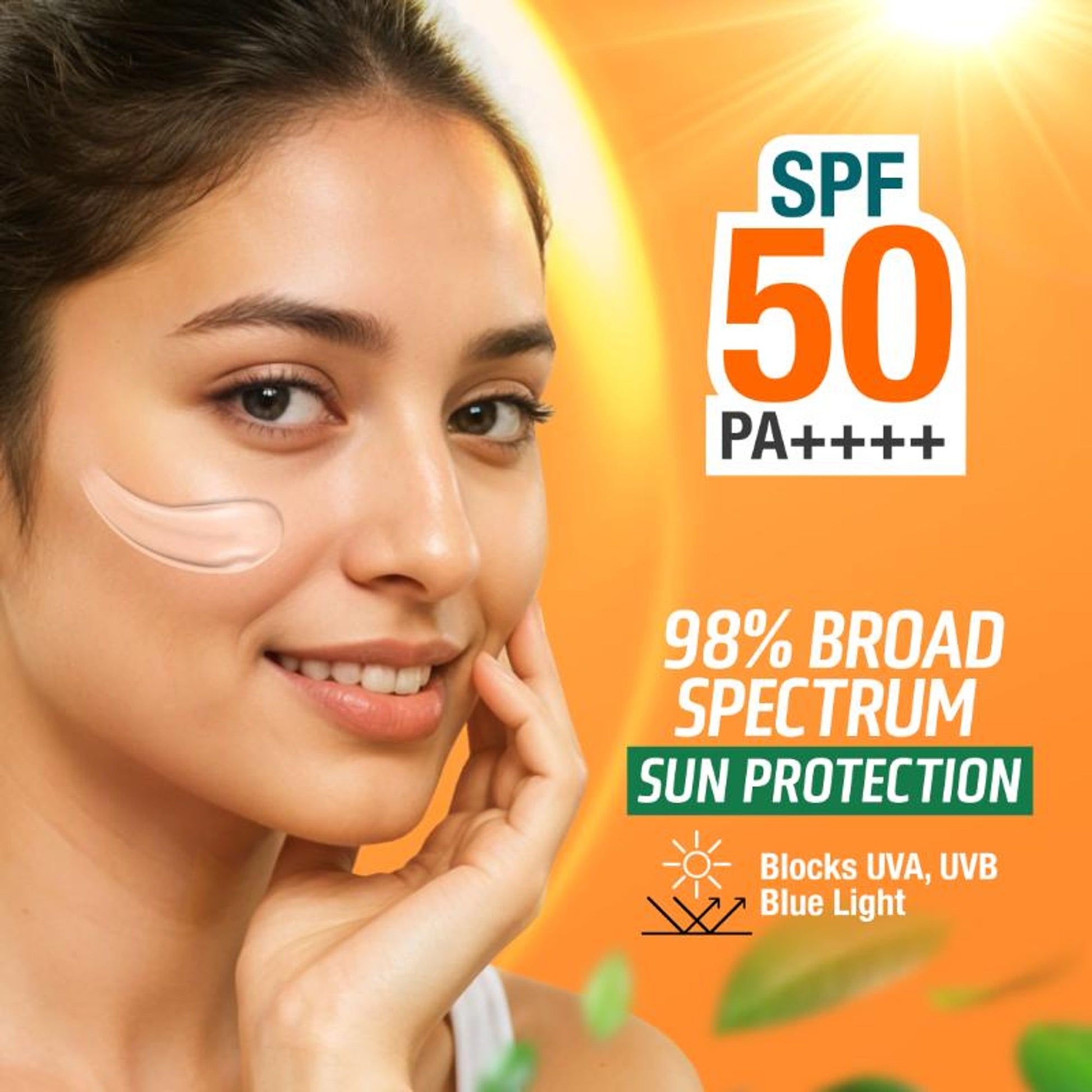 Himalaya Sun Protect+ Ultra Light Sunscreen SPF 50 PA++++ Sweat Resistant,100% No White Cast
