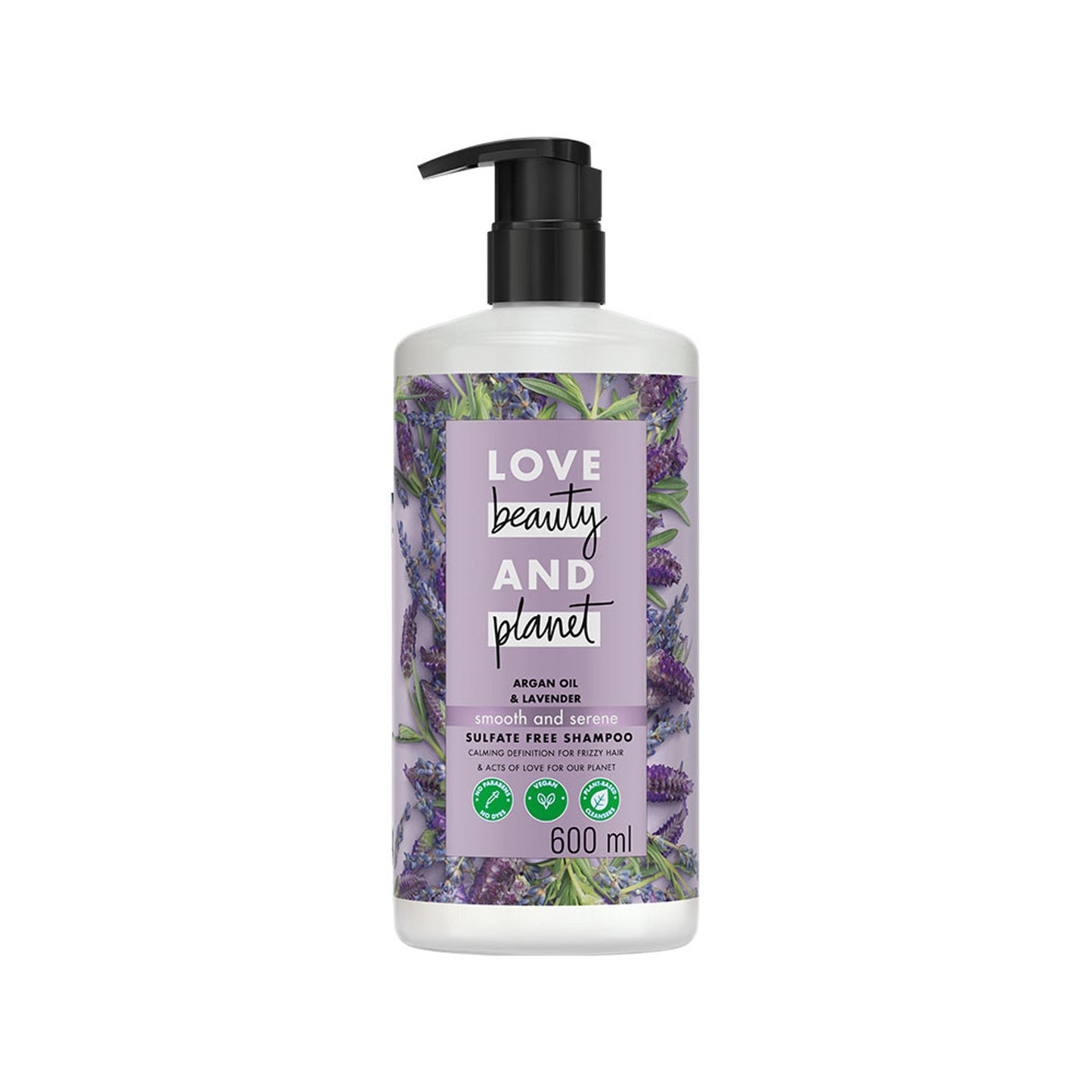 Love Beauty & Planet Argan Oil And Lavender Sulphate Free Shampoo For Dry & Frizzy Hair