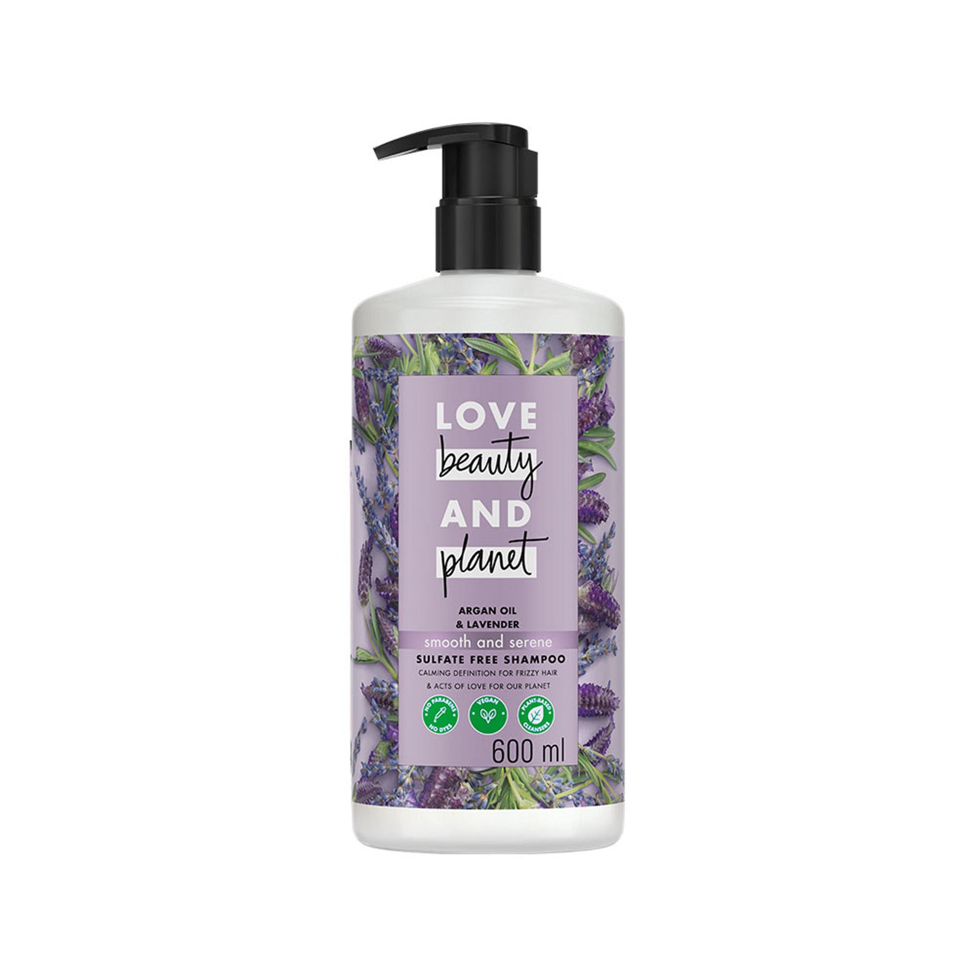 Love Beauty & Planet Argan Oil And Lavender Sulphate Free Shampoo For Dry & Frizzy Hair