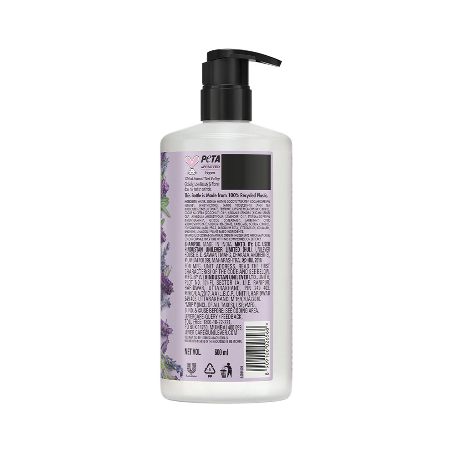 Love Beauty & Planet Argan Oil And Lavender Sulphate Free Shampoo For Dry & Frizzy Hair