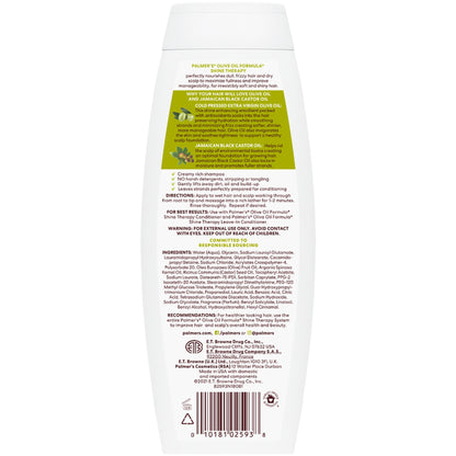 Palmer's Olive Oil Smoothing Shampoo For Extra Shine, Colour Safe, Free Of Sulfates, Parabens