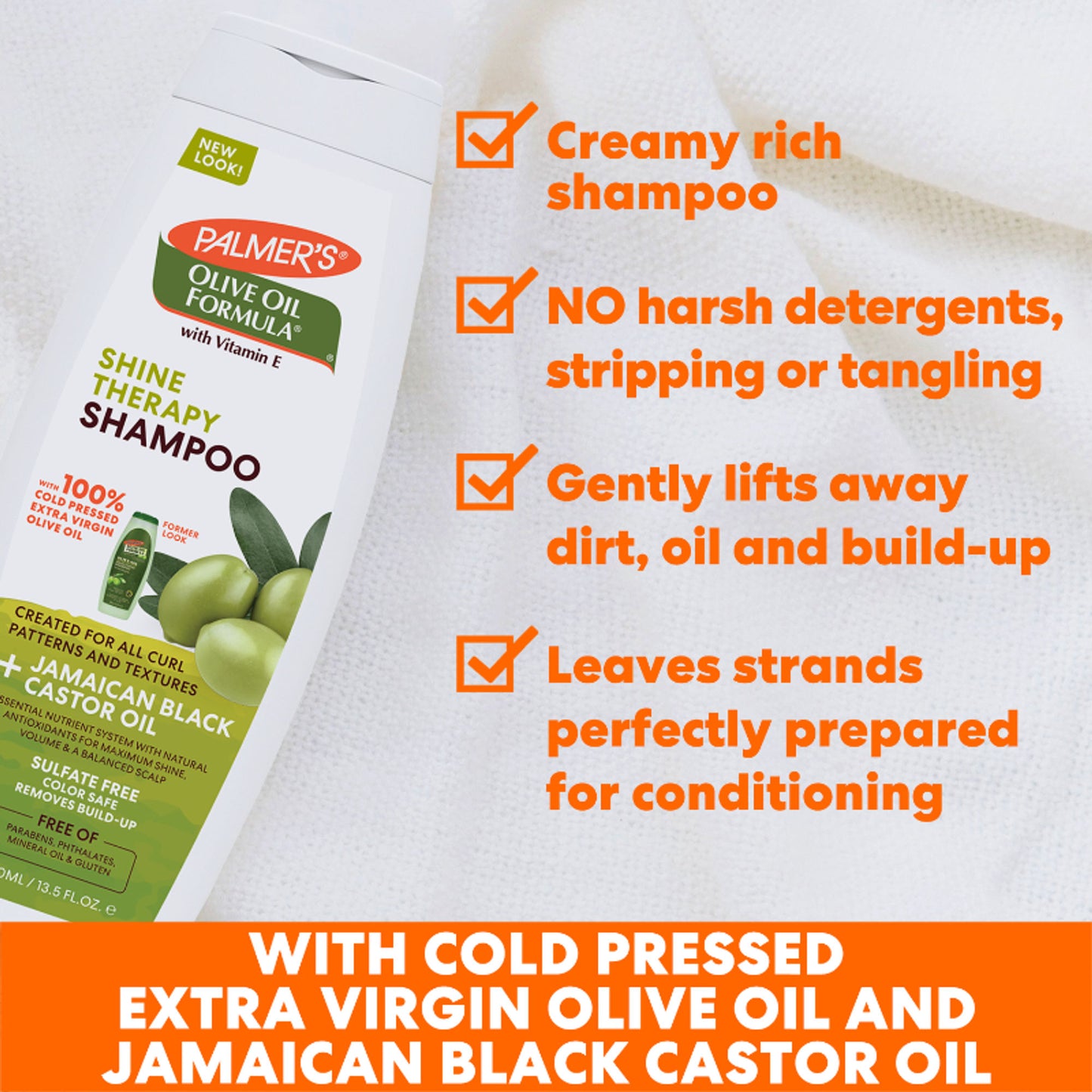 Palmer's Olive Oil Smoothing Shampoo For Extra Shine, Colour Safe, Free Of Sulfates, Parabens