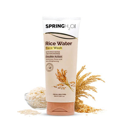 Spring H2O Rice Water Face Wash Minimizes Pores & Skin Brightening with Rice Water & Honey
