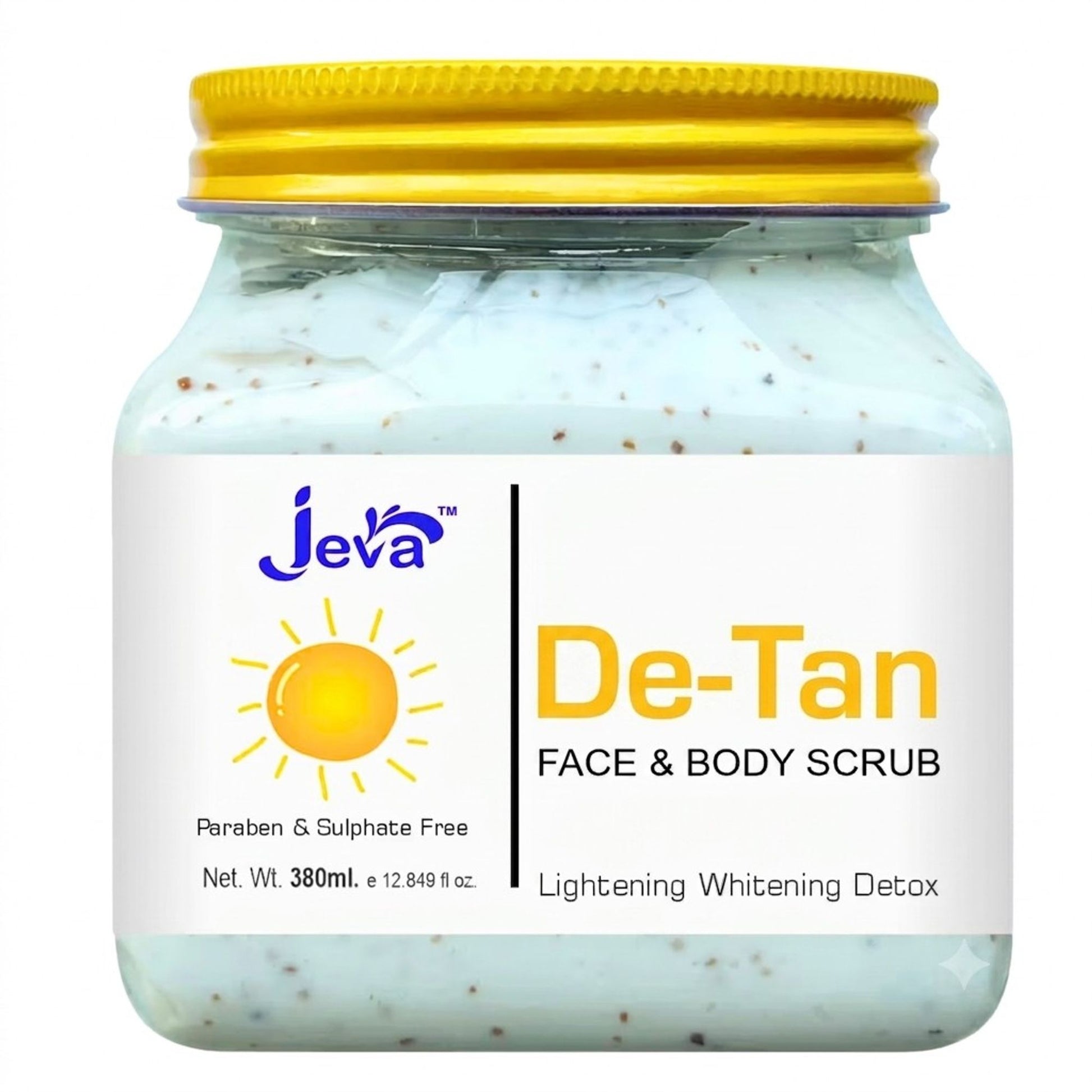Jeva De-Tan Detox Scrub - Skin Brightening & Tan Removal Gel