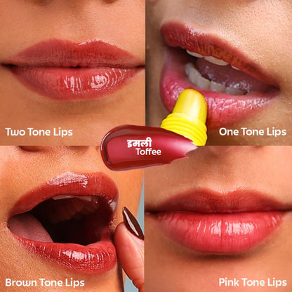 Rivona Naturals Glossy Finish 4-In-1 Tinted Lip Balm - Imli Toffee