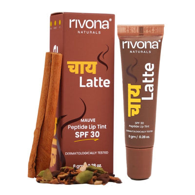 Rivona Naturals Glossy Finish 4-In-1 Tinted Lip Balm - Chai Latte
