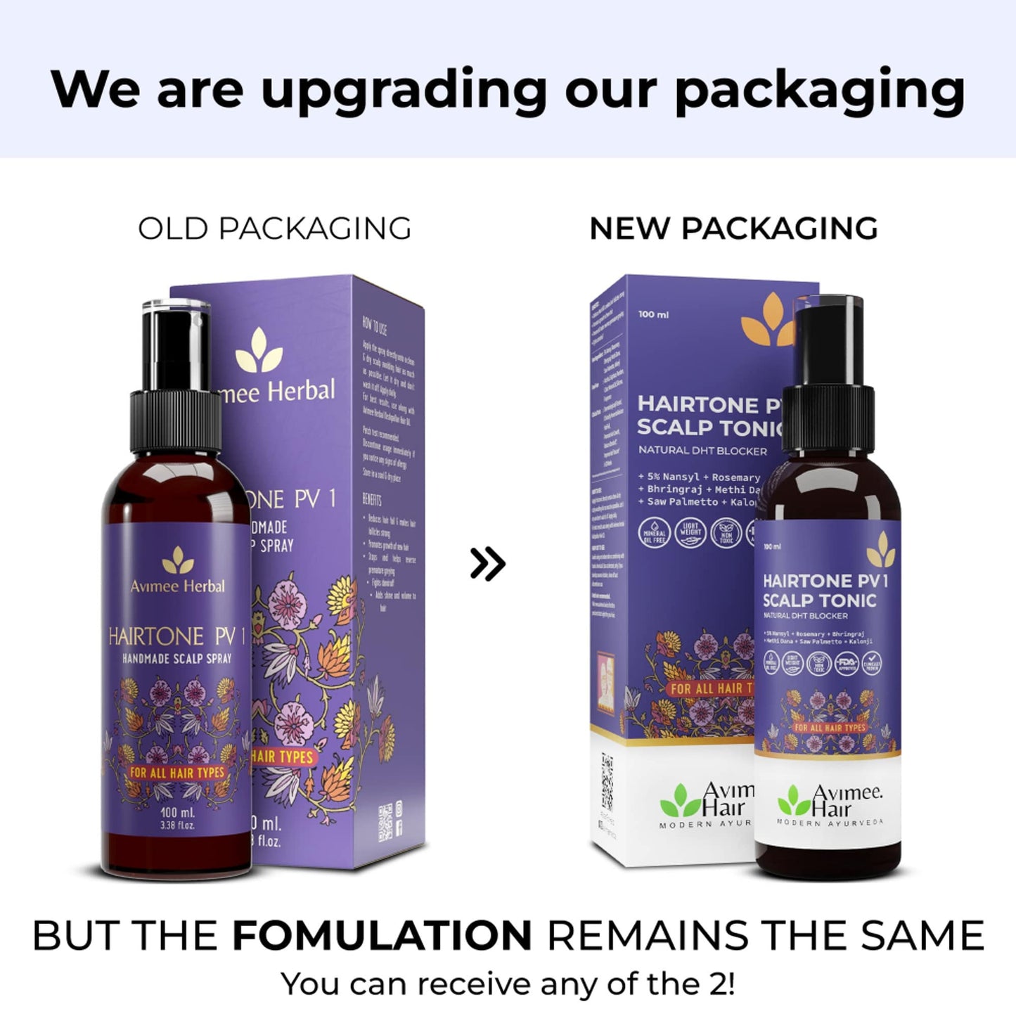 Avimee Herbal Hairtone PV 1 Scalp Spray