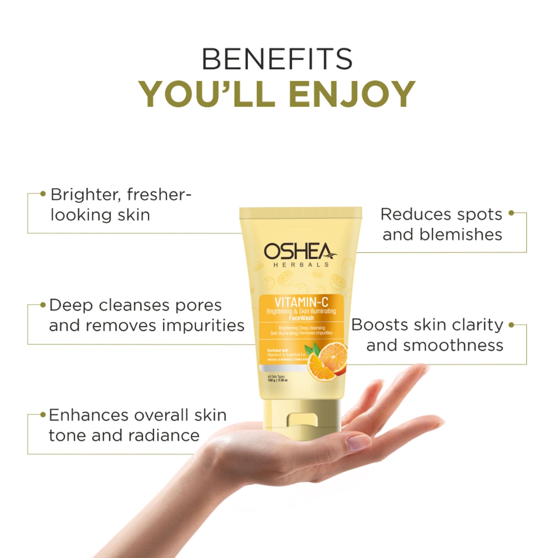 Oshea Herbals Vitamin C Brightening & Skin Illuminating Face Wash