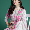 Dhiyona IE Floral Printed Pure Cotton Kurta with Trousers & Dupatta