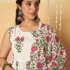 Dhiyona IE Floral Printed Anarkali Pure Cotton Kurta With Palazzos & Dupatta