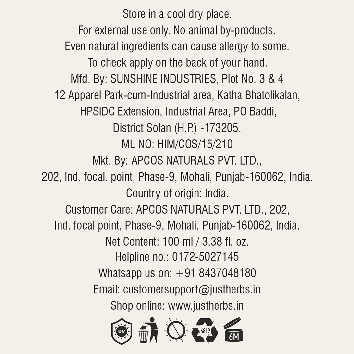 Just Herbs Long Stay Non Sticky Makeup Fixer