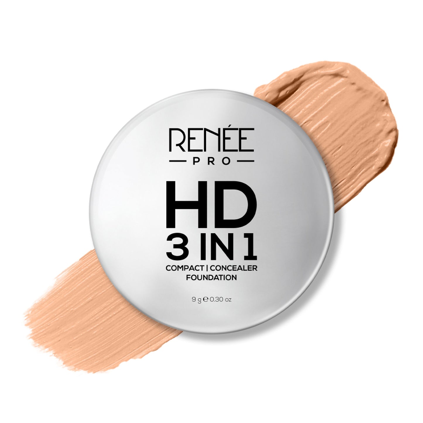 RENEE PRO HD 3-In-1 Matte Compact With SPF 20, Works As Foundation, Compact & Concealer - Creme