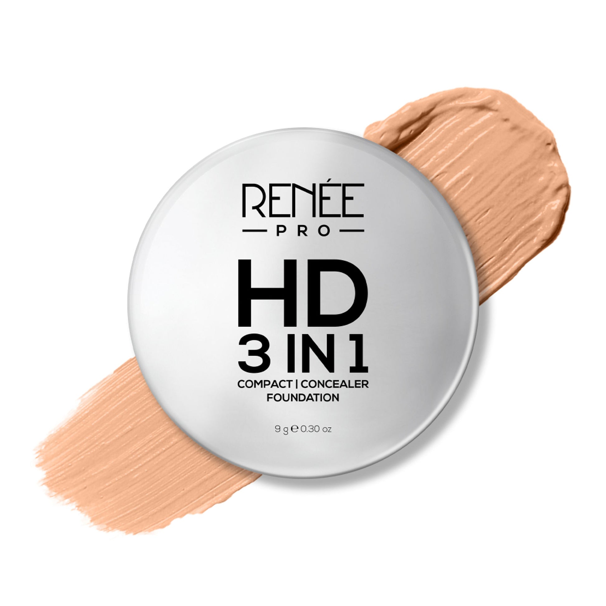 RENEE PRO HD 3-In-1 Matte Compact With SPF 20, Works As Foundation, Compact & Concealer - Creme