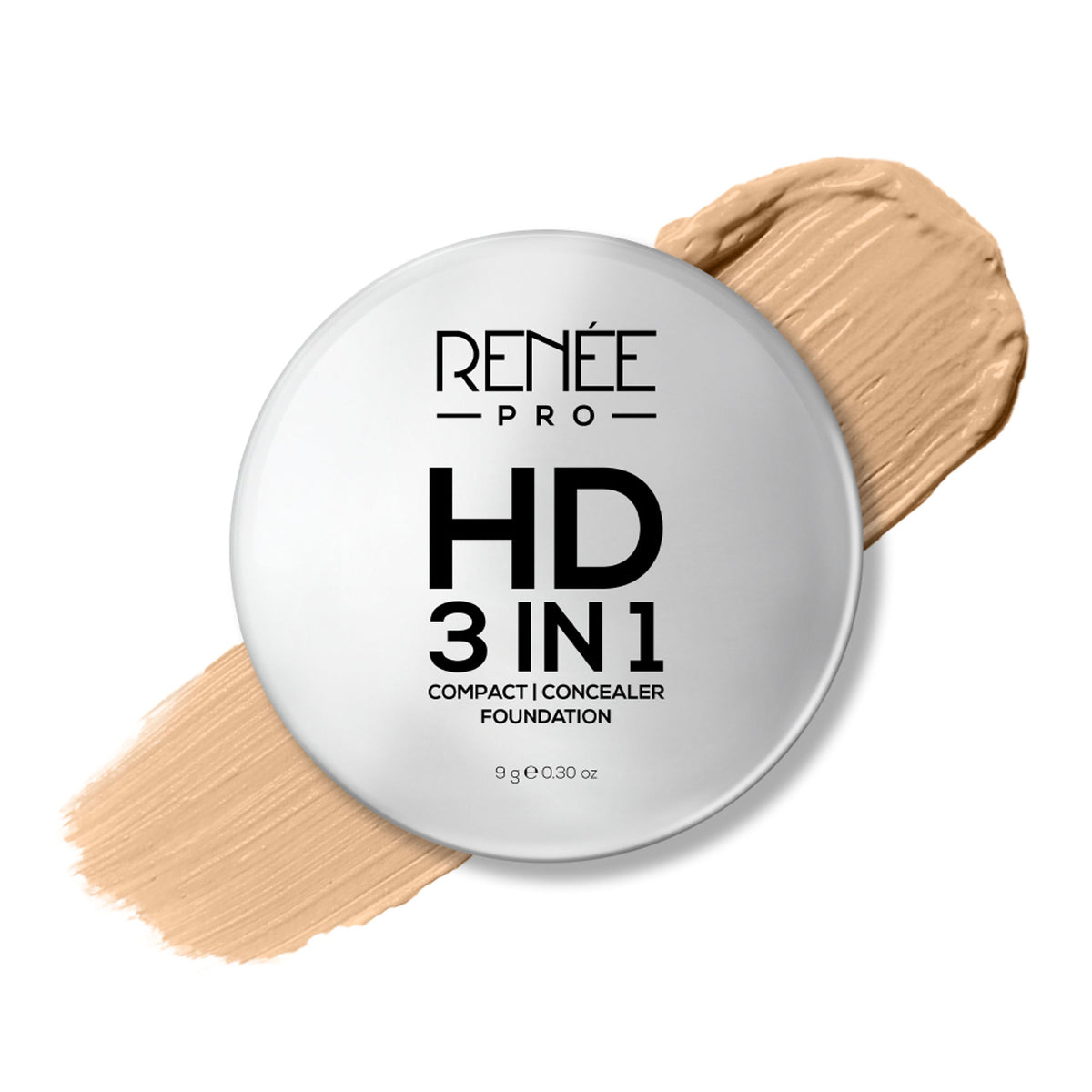 RENEE PRO HD 3-In-1 Matte Compact With SPF 20, Works As Foundation, Compact & Concealer - Ivorie