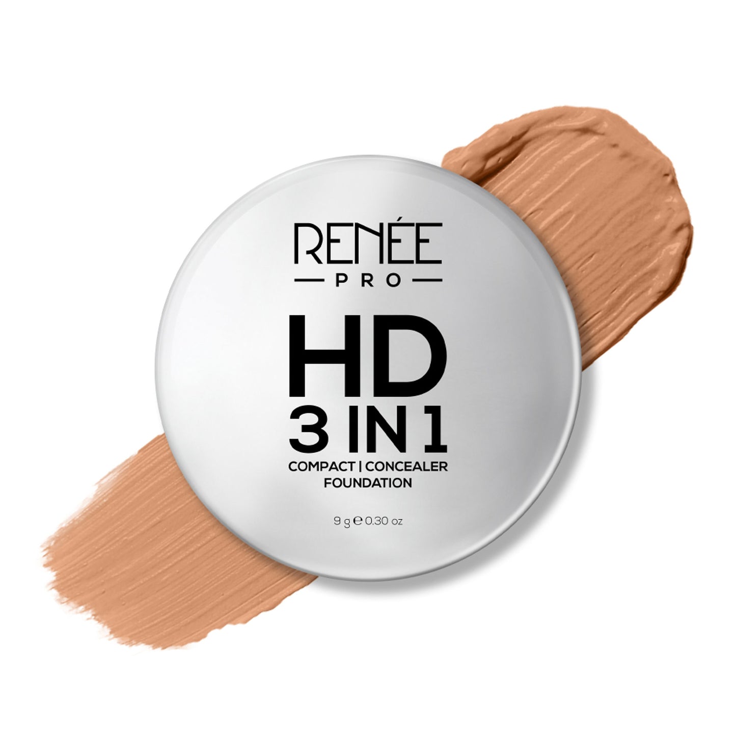 RENEE PRO HD 3-In-1 Matte Compact With SPF 20, Works As Foundation, Compact & Concealer - Miel