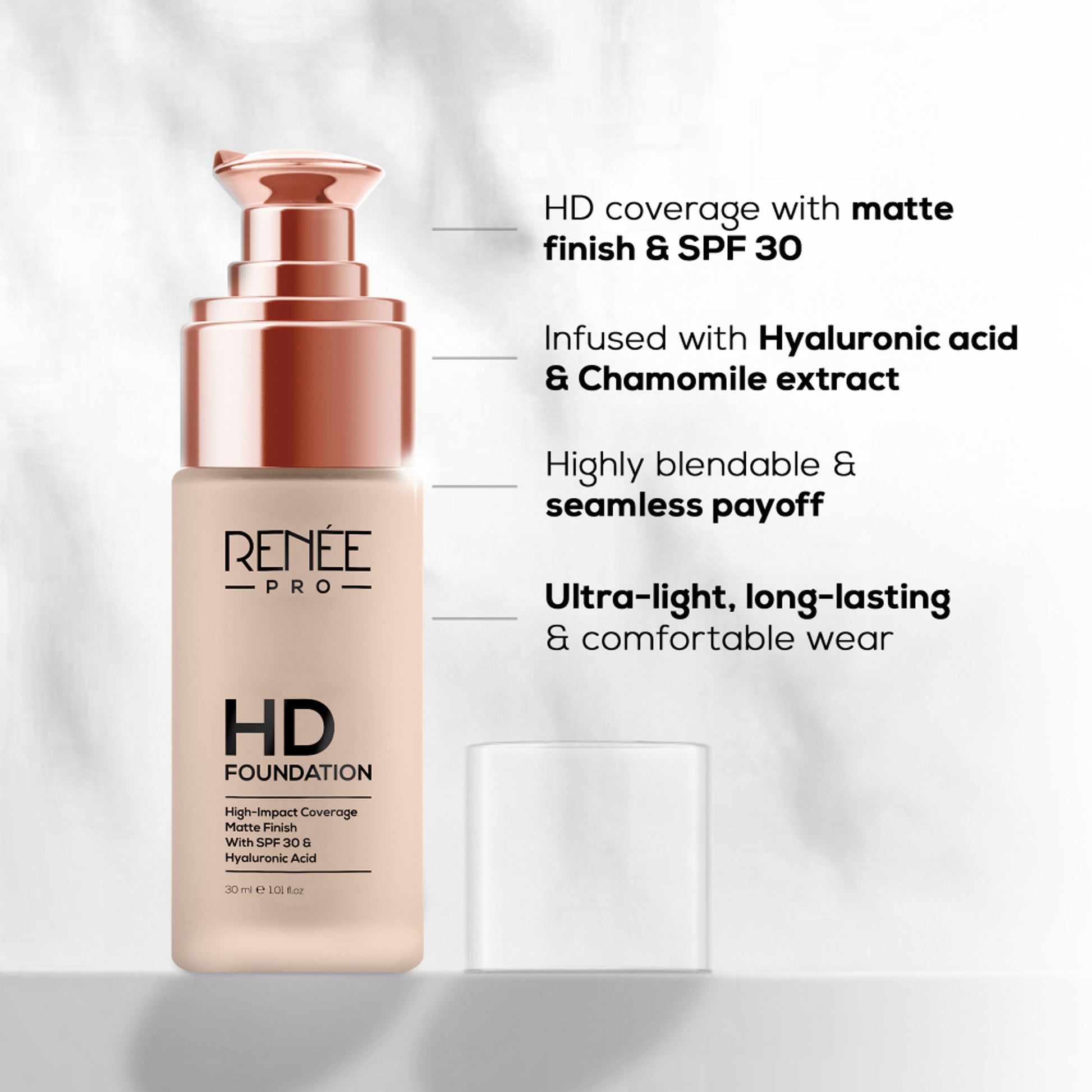Renee Cosmetics Pro HD Foundation - Mahagony