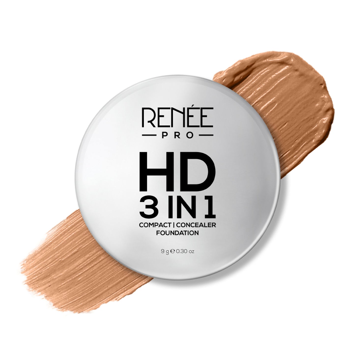 RENEE PRO HD 3-In-1 Matte Compact With SPF 20, Works As Foundation, Compact & Concealer - Sable