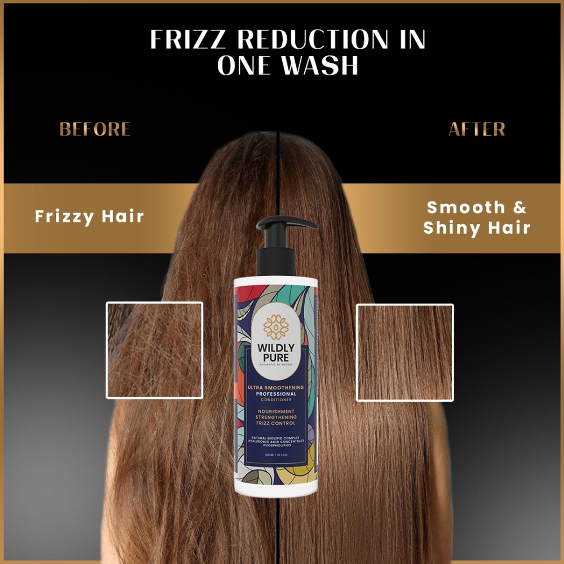Wildly Pure Conditioner for Dry & Frizzy Hair with Natural Biolipid Complex & Phospholipids