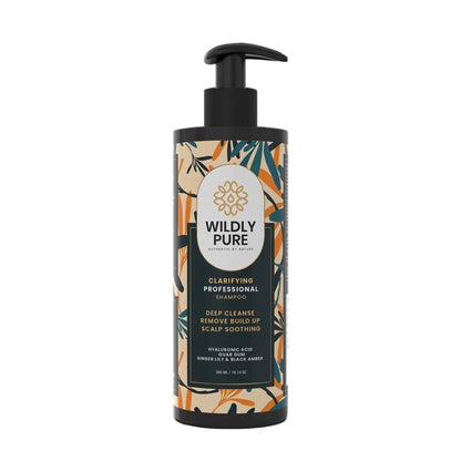 Wildly Pure Clarifying Shampoo for Hard Water, Low Porosity Hair, Build Up with Hyaluronic Acid