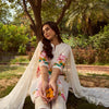 Dhiyona IE Mandarin Collar Floral Printed Beads and Stones Kurta with Trouser & Dupatta