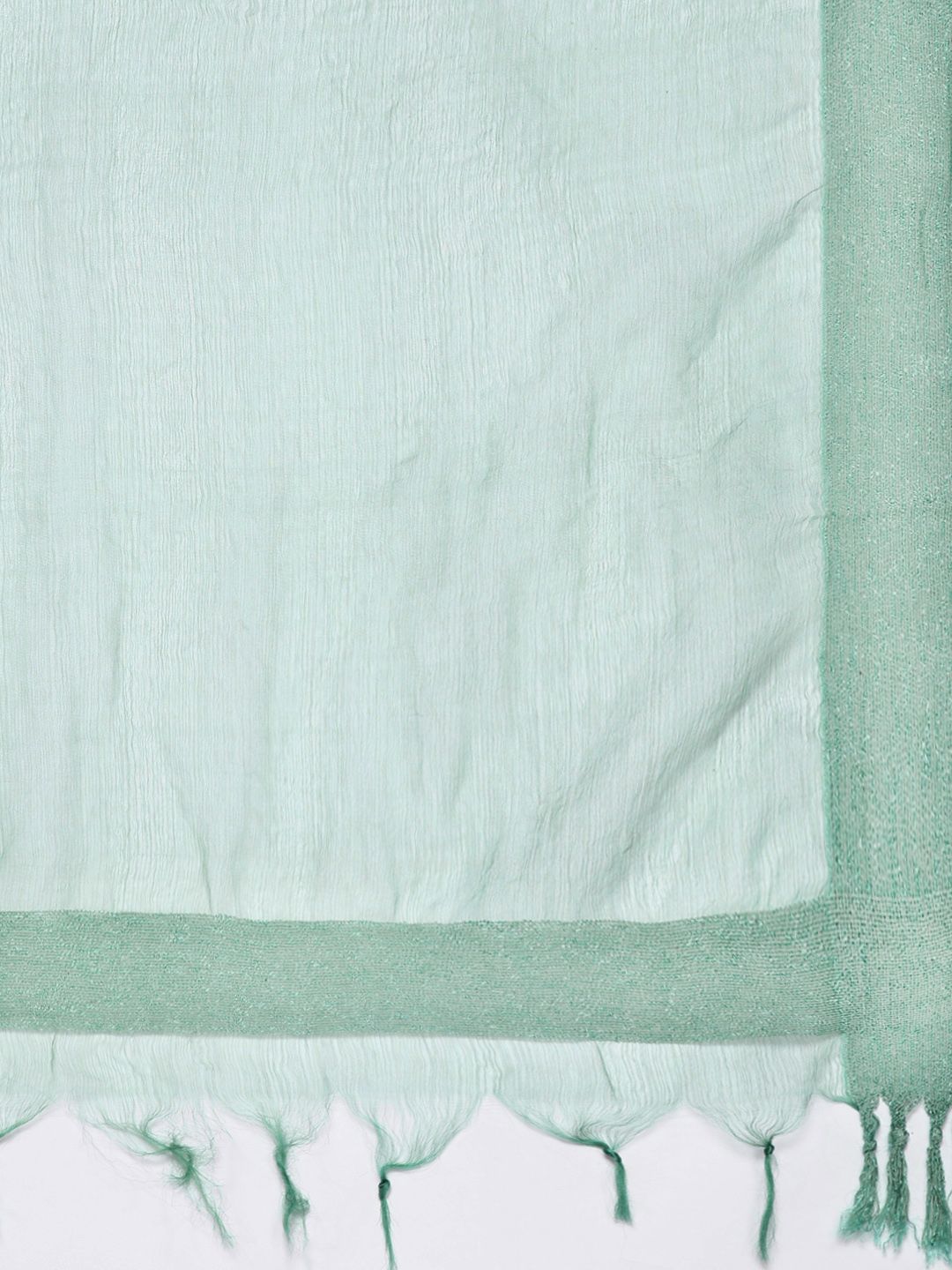Indyancart VA Women's Teal Bandhani Printed High Slit Gotta Patti Pure Cotton Kurta with Palazzos & With Dupatta