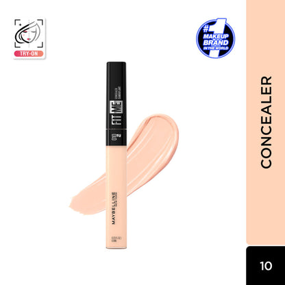 Maybelline New York Fit Me Concealer, Oil-free Liquid Concealer for Oily and Dry Skin - Fair - 10 Light