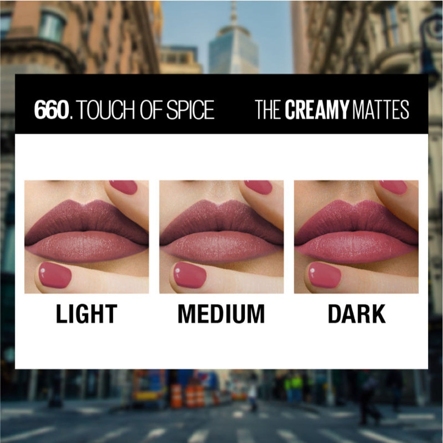 Maybelline Color Sensational Creamy Matte Lipstick, 12H Formula - 640 Red Liberation - Touch Of Spice