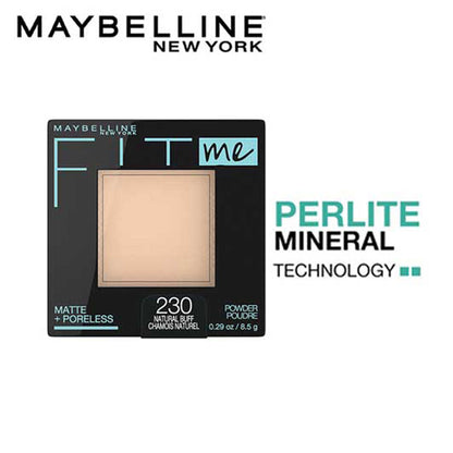 Maybelline New York Fit Me Matte + Poreless Pressed Powder, Lightweight - 110 Porcelain - 230 Natural Buff