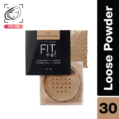Maybelline New York Fit Me Loose Finishing Powder, Silky & Lightweight Powder - 15 Light - 30 Medium Deep