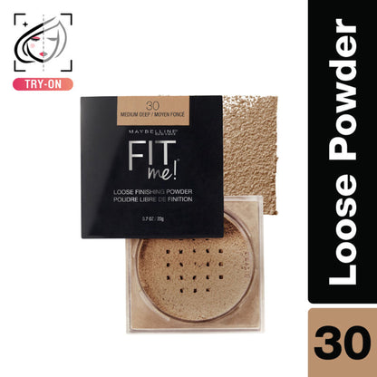 Maybelline New York Fit Me Loose Finishing Powder, Silky & Lightweight Powder - 15 Light - 30 Medium Deep