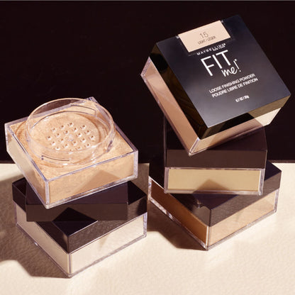 Maybelline New York Fit Me Loose Finishing Powder, Silky & Lightweight Powder - 15 Light - 30 Medium Deep