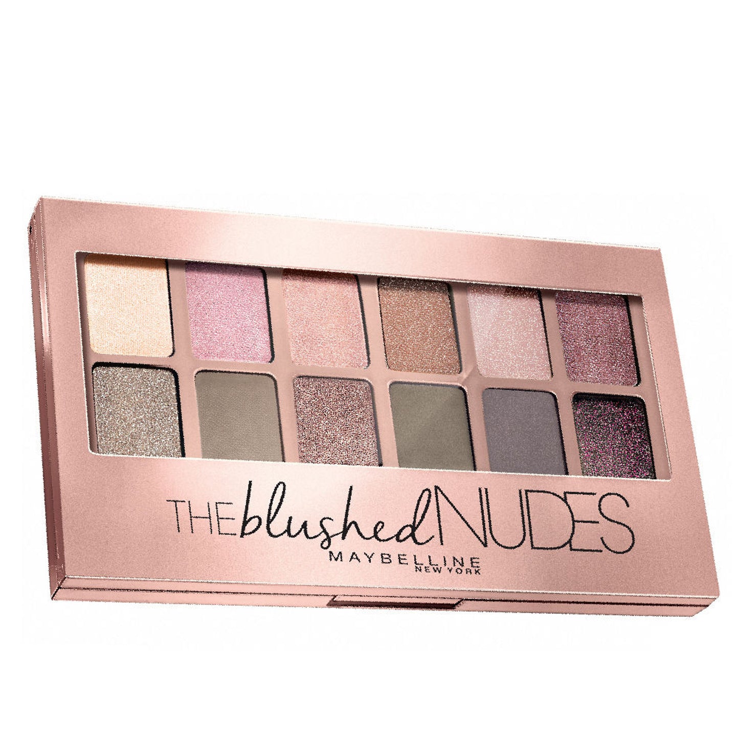 Maybelline New York The Blushed Nudes Eyeshadow Palette, 12 Highly Blendable Shades - Blush