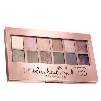 Maybelline New York The Blushed Nudes Eyeshadow Palette, 12 Highly Blendable Shades - Blush