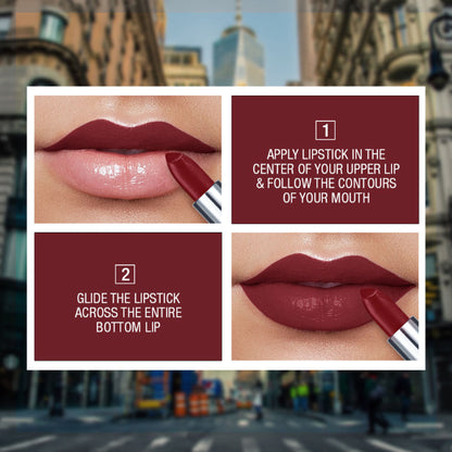 Maybelline Color Sensational Creamy Matte Lipstick, 12H Formula - 640 Red Liberation - Plum Perfection