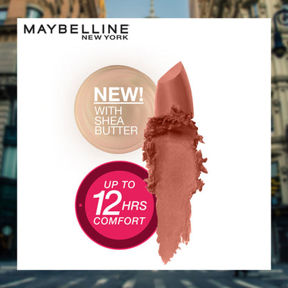 Maybelline Color Sensational Creamy Matte Lipstick, 12H Formula - 640 Red Liberation - Toasted Brown