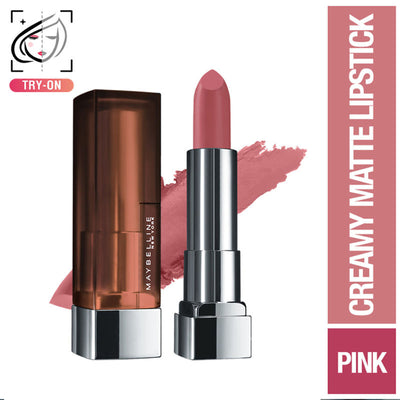 Maybelline Color Sensational Creamy Matte Lipstick, 12H Formula - 640 Red Liberation - Almond Pink