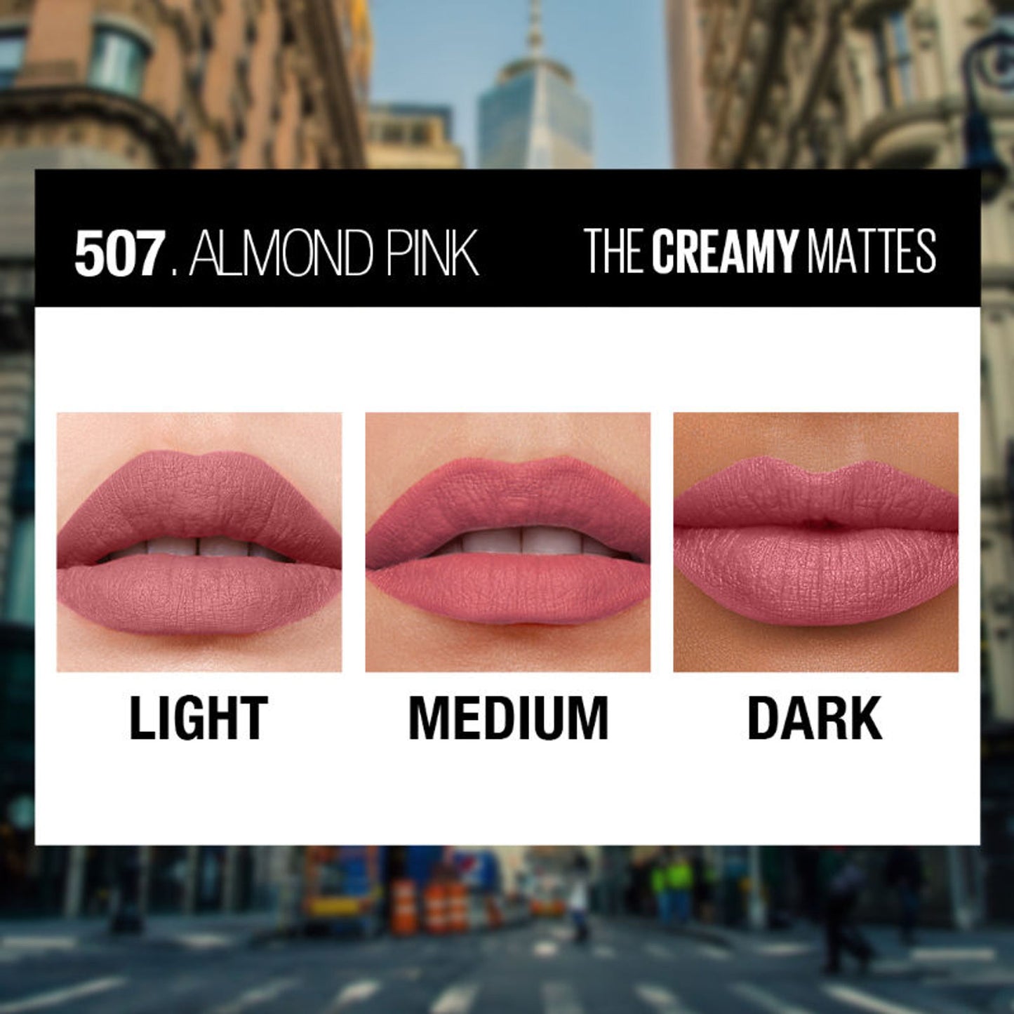 Maybelline Color Sensational Creamy Matte Lipstick, 12H Formula - 640 Red Liberation - Almond Pink