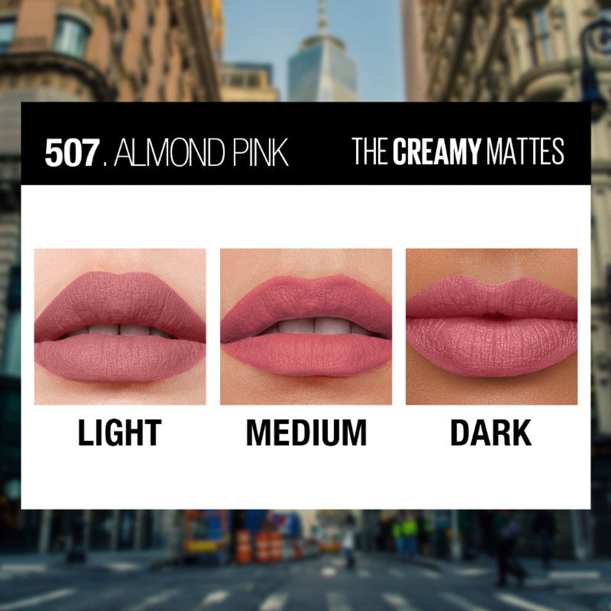 Maybelline Color Sensational Creamy Matte Lipstick, 12H Formula - 640 Red Liberation - Almond Pink
