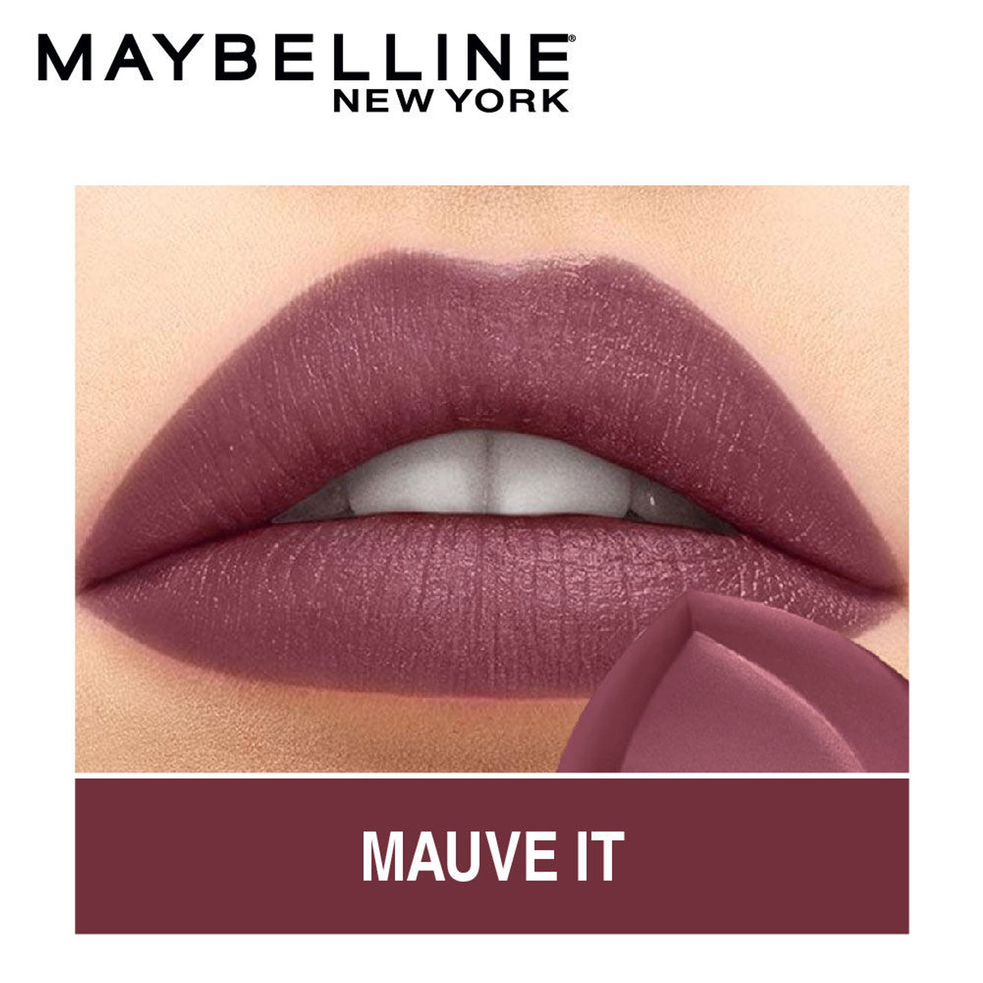 Maybelline Color Sensational Creamy Matte Lipstick, 12H Formula - 640 Red Liberation - 21 Mauve It