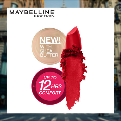 Maybelline Color Sensational Creamy Matte Lipstick, 12H Formula - 640 Red Liberation - 640 Red Liberation